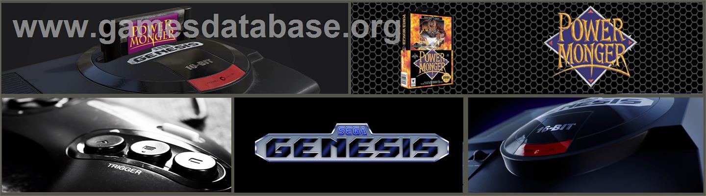 Powermonger - Sega Genesis - Artwork - Marquee