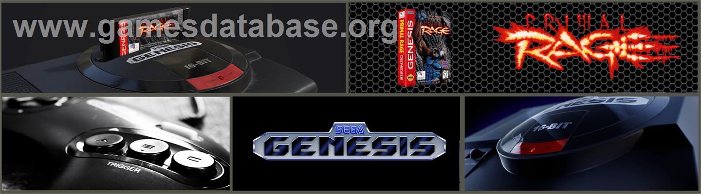 Primal Rage - Sega Genesis - Artwork - Marquee
