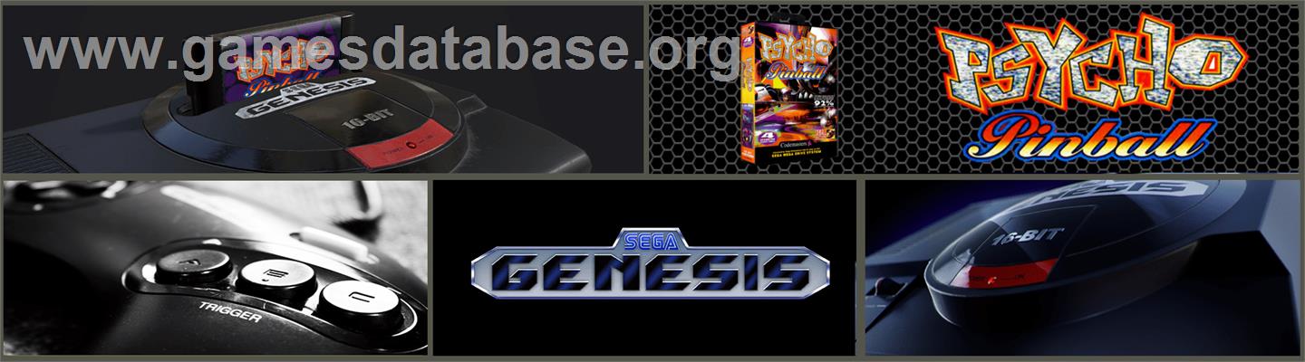 Psycho Pinball - Sega Genesis - Artwork - Marquee