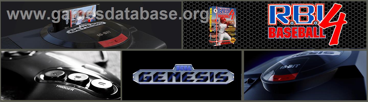 R.B.I. Baseball 4 - Sega Genesis - Artwork - Marquee