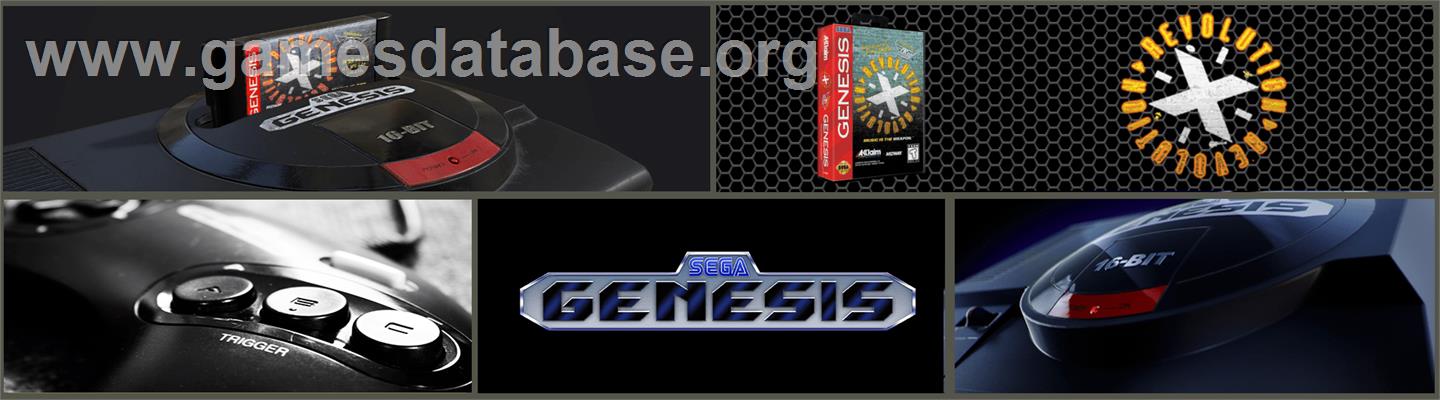 Revolution X - Sega Genesis - Artwork - Marquee