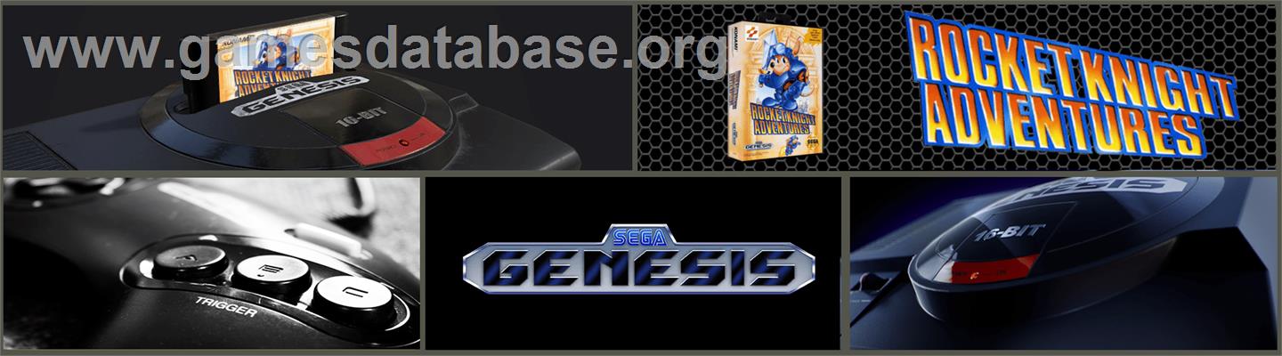Rocket Knight Adventures - Sega Genesis - Artwork - Marquee