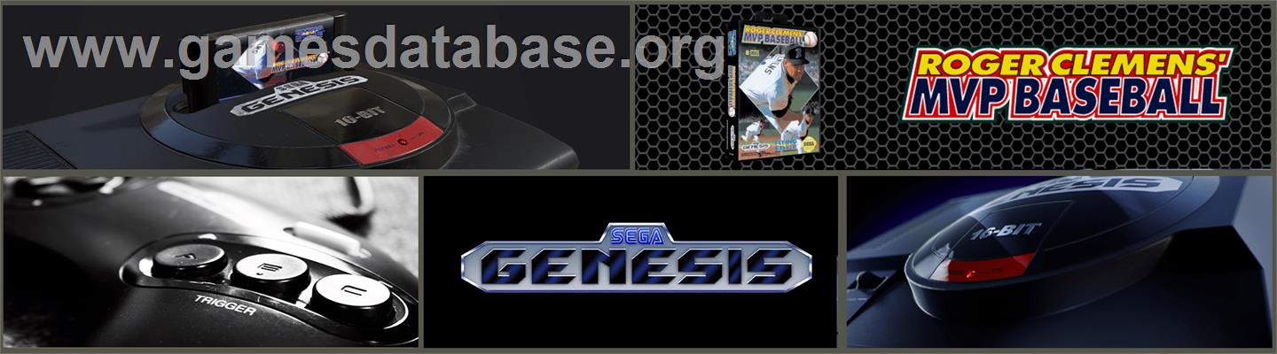 Roger Clemens' MVP Baseball - Sega Genesis - Artwork - Marquee