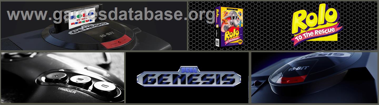 Rolo to the Rescue - Sega Genesis - Artwork - Marquee