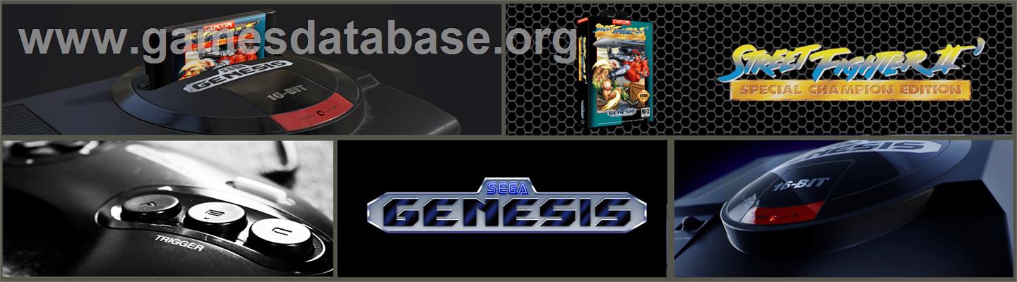 Street Fighter II' - Champion Edition - Sega Genesis - Artwork - Marquee