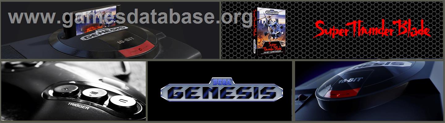 Super Thunder Blade - Sega Genesis - Artwork - Marquee