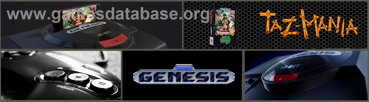 Taz-Mania - Sega Genesis - Artwork - Marquee