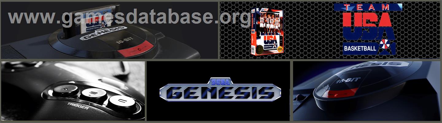 Team USA Basketball - Sega Genesis - Artwork - Marquee