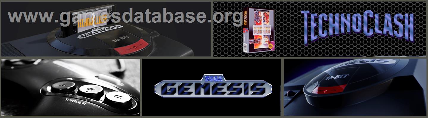 Techno Clash - Sega Genesis - Artwork - Marquee