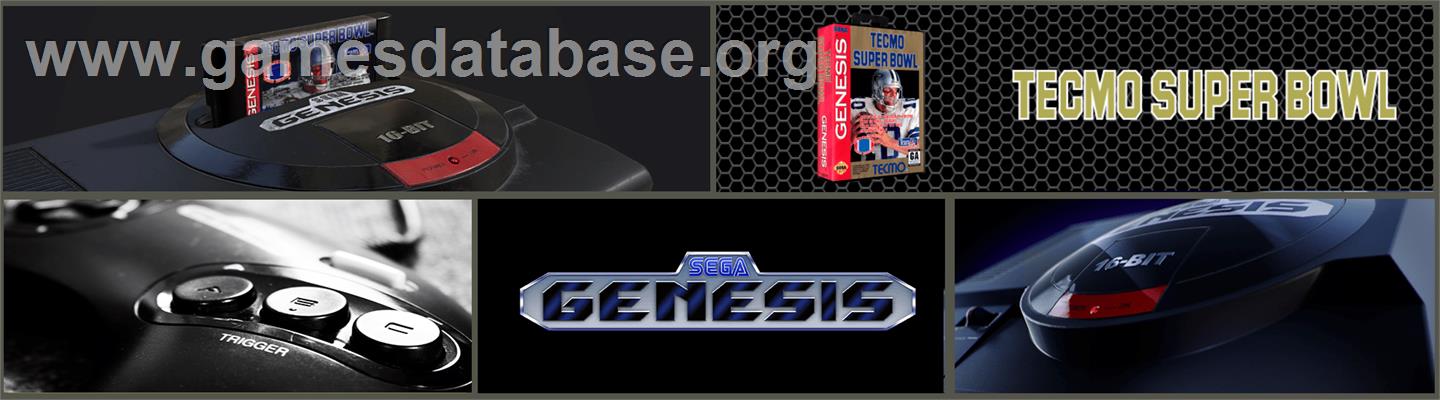 Tecmo Super Bowl - Sega Genesis - Artwork - Marquee