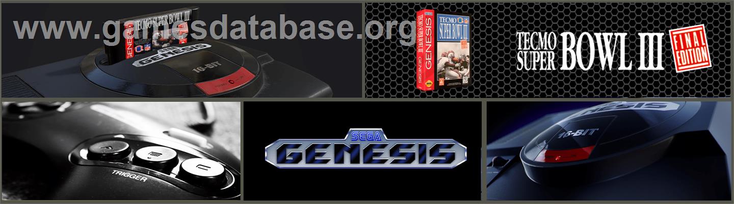 Tecmo Super Bowl III: Final Edition - Sega Genesis - Artwork - Marquee