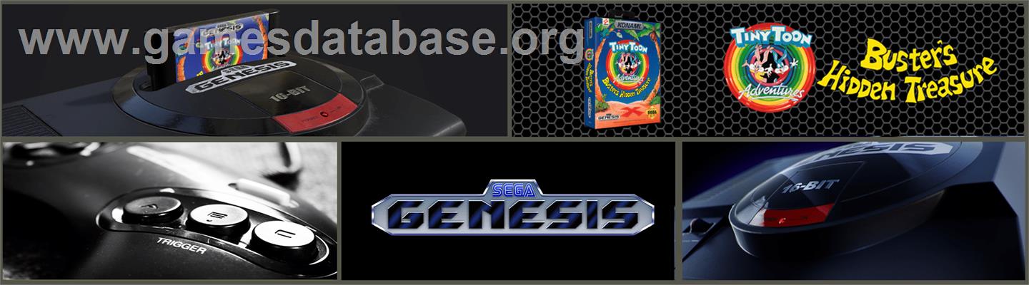 Tiny Toon Adventures: Buster's Hidden Treasure - Sega Genesis - Artwork - Marquee