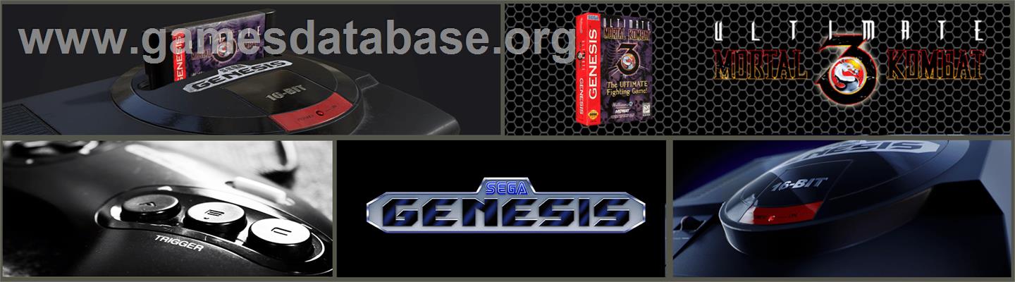 Ultimate Mortal Kombat 3 - Sega Genesis - Artwork - Marquee