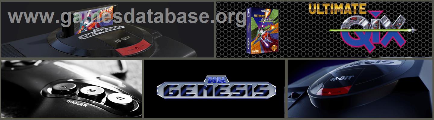 Ultimate Qix - Sega Genesis - Artwork - Marquee