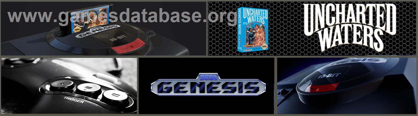 Uncharted Waters - Sega Genesis - Artwork - Marquee