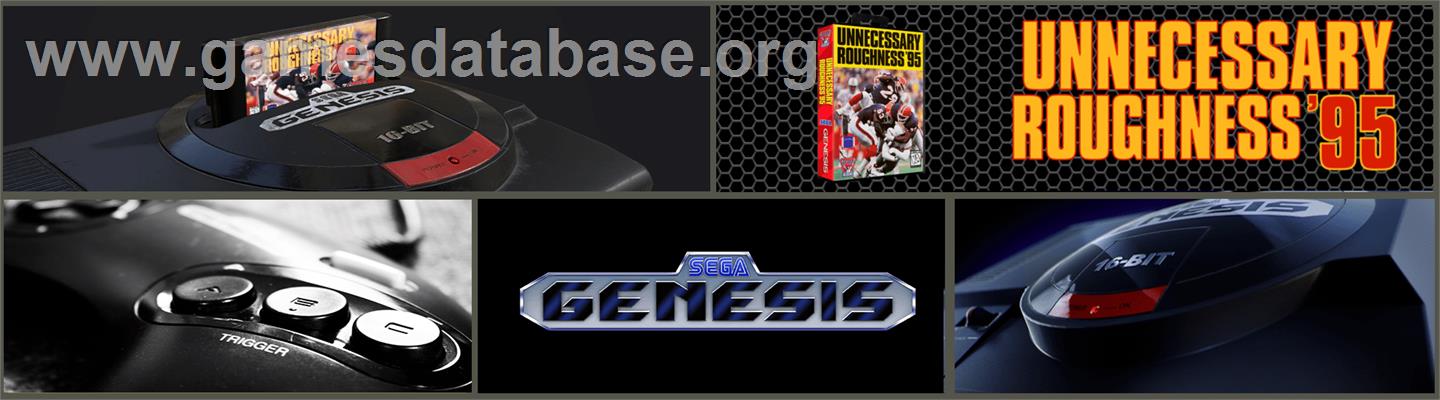Unnecessary Roughness '95 - Sega Genesis - Artwork - Marquee