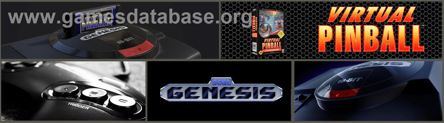 Virtual Pinball - Sega Genesis - Artwork - Marquee