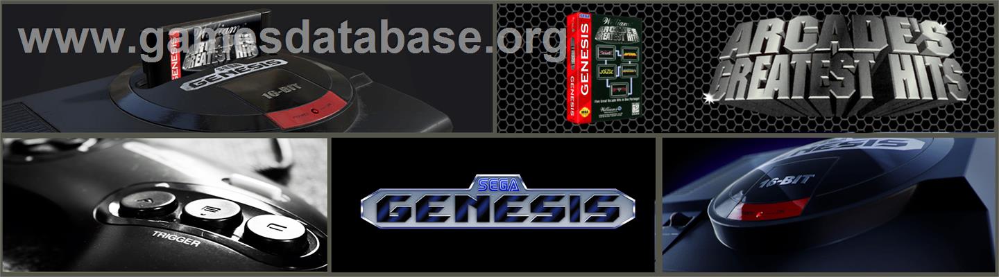 Williams Arcade's Greatest Hits - Sega Genesis - Artwork - Marquee
