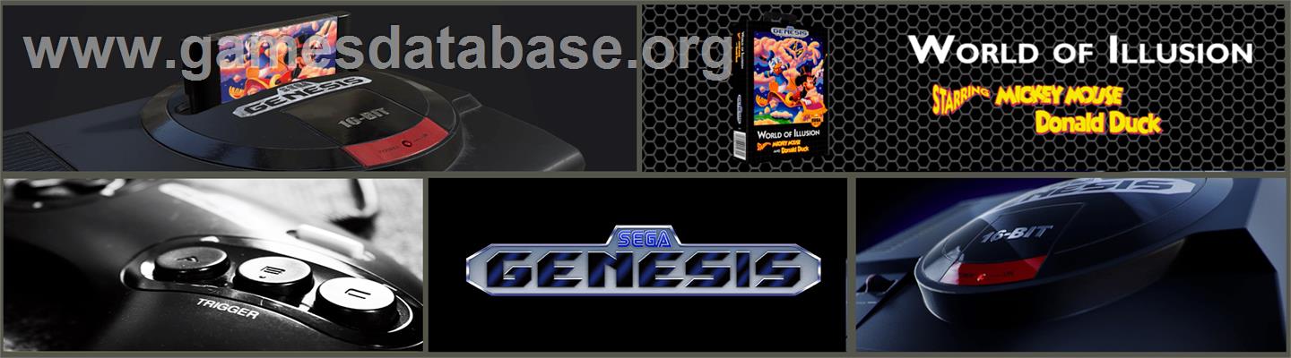 World of Illusion starring Mickey Mouse and Donald Duck - Sega Genesis - Artwork - Marquee