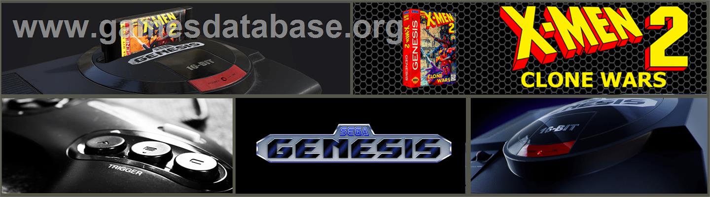 X-Men 2: Clone Wars - Sega Genesis - Artwork - Marquee