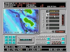 In game image of 688 Attack Sub on the Sega Genesis.