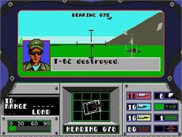 In game image of Abrams Battle Tank on the Sega Genesis.