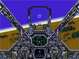 In game image of Air Diver on the Sega Genesis.