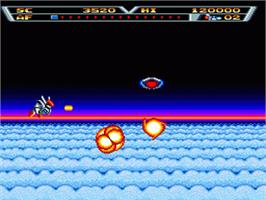 In game image of Arrow Flash on the Sega Genesis.