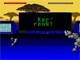 In game image of Ballz 3D on the Sega Genesis.
