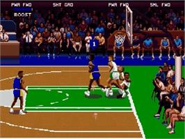 In game image of College Slam on the Sega Genesis.