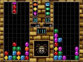 In game image of Columns III on the Sega Genesis.