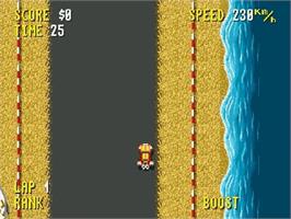 In game image of Combat Cars on the Sega Genesis.