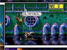 In game image of Comix Zone on the Sega Genesis.