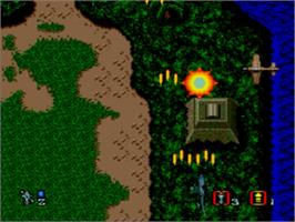 In game image of CrossFire on the Sega Genesis.
