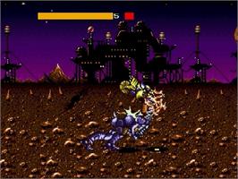 In game image of Cyborg Justice on the Sega Genesis.