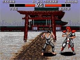 In game image of Deadly Moves on the Sega Genesis.