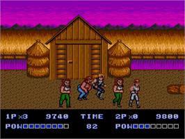 In game image of Double Dragon II - The Revenge on the Sega Genesis.