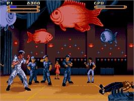 In game image of Dragon: The Bruce Lee Story on the Sega Genesis.