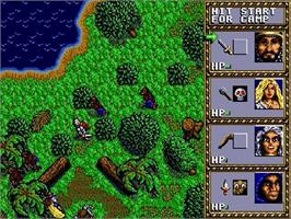 In game image of Dungeons & Dragons: Warriors of the Eternal Sun on the Sega Genesis.
