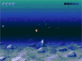 In game image of Ecco 2: The Tides of Time on the Sega Genesis.