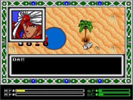 In game image of Exile on the Sega Genesis.