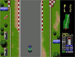 In game image of F1 Hero MD on the Sega Genesis.