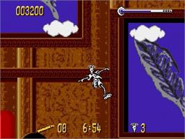 In game image of Fido Dido on the Sega Genesis.