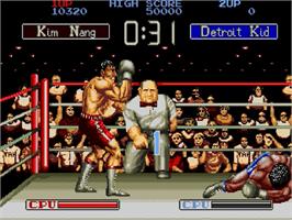 In game image of Final Zone on the Sega Genesis.