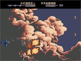 In game image of Fire Mustang on the Sega Genesis.