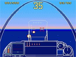 In game image of G-Loc Air Battle on the Sega Genesis.