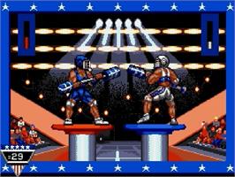 In game image of Global Gladiators on the Sega Genesis.
