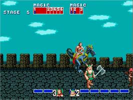 In game image of Golden Axe on the Sega Genesis.