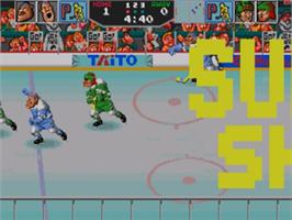 In game image of Hit The Ice on the Sega Genesis.