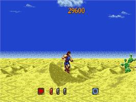 In game image of Jewel Master on the Sega Genesis.